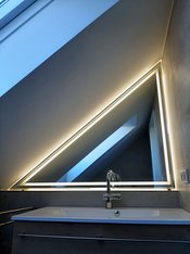 Badspiegel, LED-Beleuchtung - Glaserei Wenzel München
